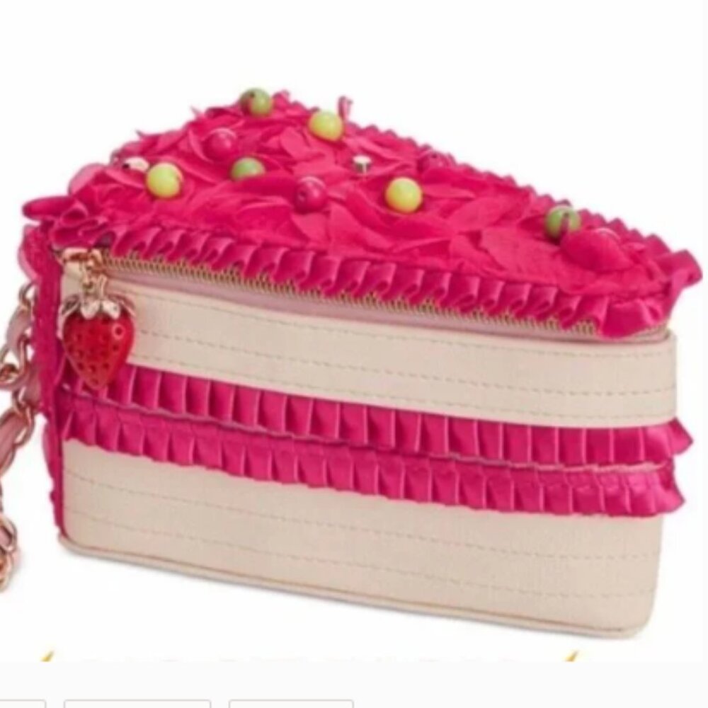 NWT Betsey Johnson LETS EAT CAKE WRISTLET-COLLECTIBLE - Picture 10 of 12